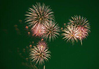 Obraz premium Fireworks at night display