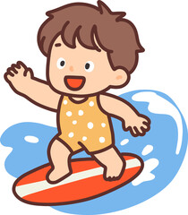 Boy Swimming in Water