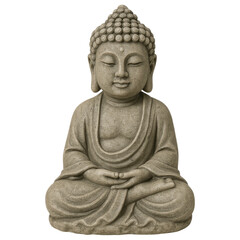 Serene Stone Buddha Statue Meditation Pose Peaceful Expression Spiritual Decor