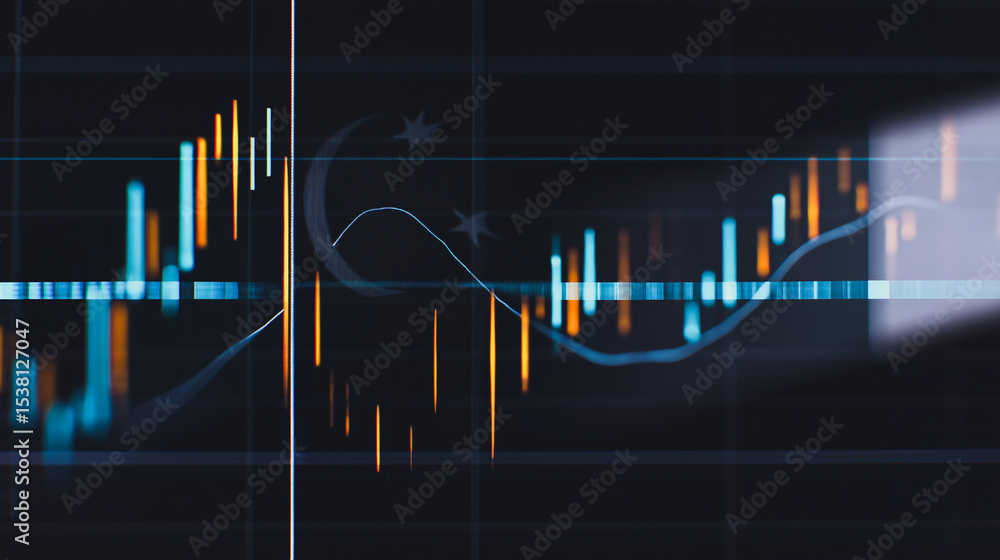 Poster financial graph analysis: a dynamic visual representation of complex financial data, with insightful
