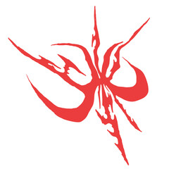 Necro Neotribal Red Tattoo Element Desiign
