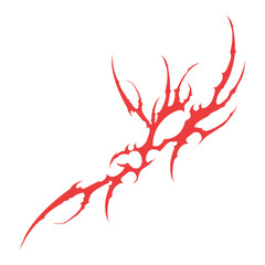 Necro Neotribal Red Tattoo Element Desiign