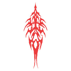 Necro Neotribal Red Tattoo Element Desiign