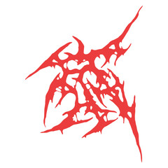 Necro Neotribal Red Tattoo Element Desiign