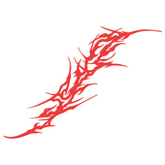 Necro Neotribal Red Tattoo Element Desiign