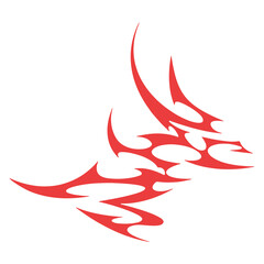 Necro Neotribal Red Tattoo Element Desiign