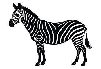 Obraz premium Zebra Silhouette Vector Illustration Wildlife Zebras Outline Vector Art Silhouette of Wild Animal
