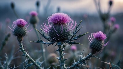 A spring thistle flower