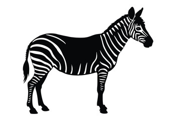 Zebra Silhouette Vector Illustration Wildlife Zebras Outline Vector Art Silhouette of Wild Animal