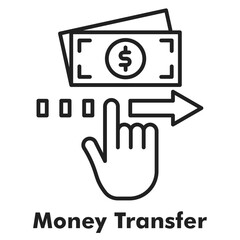 Money Transfer Outline Icon