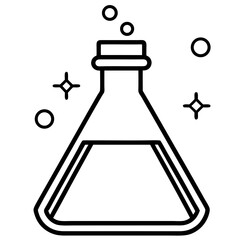 Lab Flask Icon Vector Set