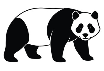 Naklejka premium Cute Panda Silhouette Vector Art Animal Design for T Shirt Sticker Logo and Print Elements