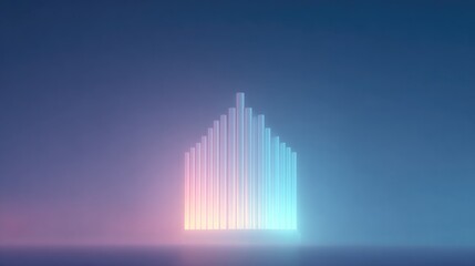 Fototapeta premium pipe organ silhouette against radiant neon color background