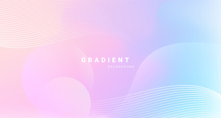 Soft pastel gradient abstract background with flowing wave