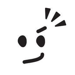 手書き　ドヤ顔　キメ顔　絵文字・顔文字アイコン
