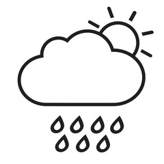 partly cloudly icon outline