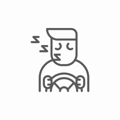sleepy driver icon sign vector