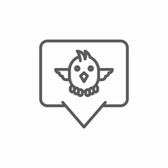 twitter dm icon sign vector