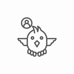 twitter user icon sign vector