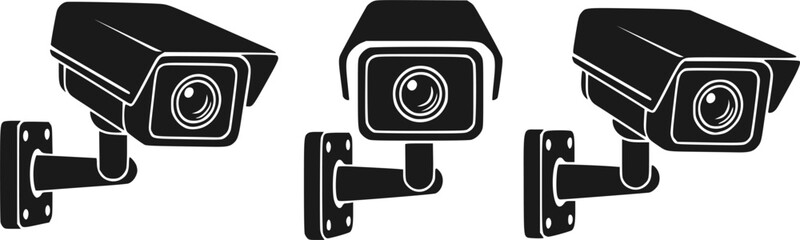 cctv camera. Security camera monitoring equipment, cctv icon. Video surveillance system symbol
