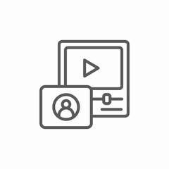 youtube user icon sign vector