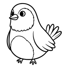 Bird Side View Illustration Vector