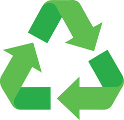 Recycle symbol vector illustration representing eco friendly sustainable environment concept Line Art Vector Illustration