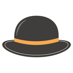 Gentleman's hat. Bowler Hat. Vector illustration isolated on white background