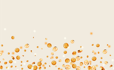 Flying money. Golden coins. Win and success design.