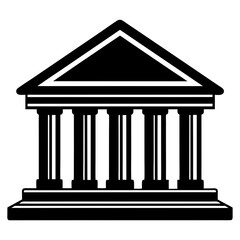 Fototapeta premium bank icon isolated on white background