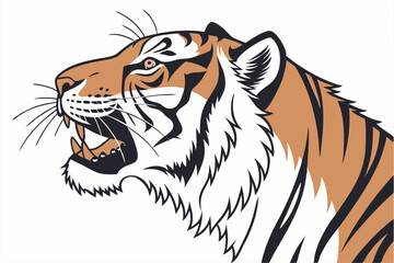 tiger head vector
