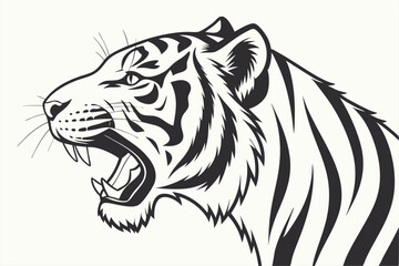 Tiger Head Illustration Vector
