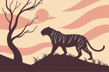 Tiger silhouette