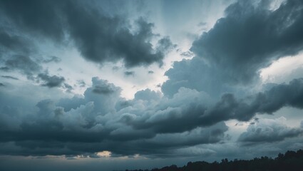 Fototapeta premium Cloudy Sky with Blank Space for Text