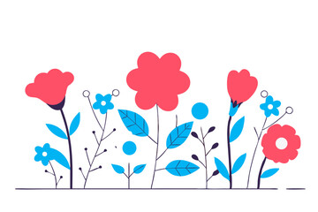 Rainbow Floral Spectrum - Multi-Color Flower Illustration Set for Fabric, Branding & Digital Design