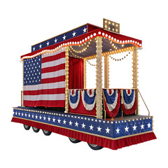 Patriotic Parade Float: Vibrant American Celebration