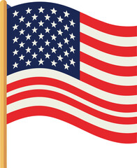 Fototapeta premium american flag on a transparent background