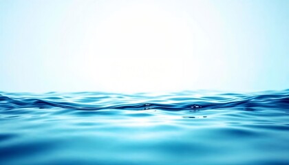 Obraz premium Abstract Waterscape: A serene view of calm water with a smooth, rippling surface, reflecting the sky above. This abstract image evokes a sense of peace and tranquility.