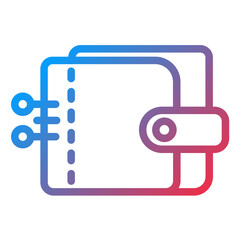 Digital Wallet line icon style