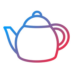 Teapot line icon style