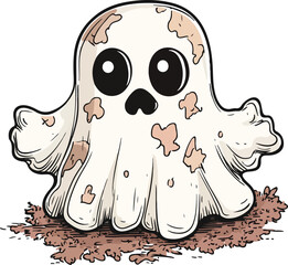 Hip Ghost Halloween Art