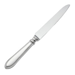 Fototapeta premium Elegant stainless steel butter knife with smooth blade and polished handle for kitchen and dining table use Transparent background or png