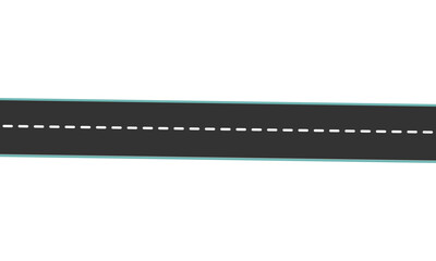 Asphalt Road with White Dashed Line Highway Street Design Element