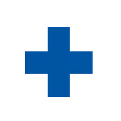 Fototapeta premium Cobalt Cross A Bold Symbol on Black isolated on transparent baackground