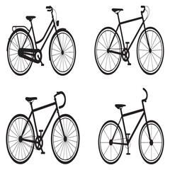 Obraz premium set of bicycles vector 