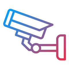 Security Camera Line Icon Style
