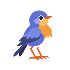 Obraz premium BlueBird Illustration Cute Bird Mascot Cartoon Animal Design