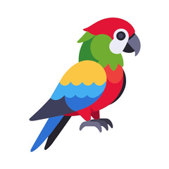 Fototapeta premium Colorful Parrot Illustration Isolated White Background