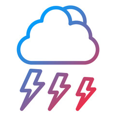 Storm Line Icon Style