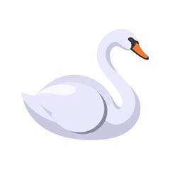 Fototapeta premium White Swan Illustration Vector Graphic Design